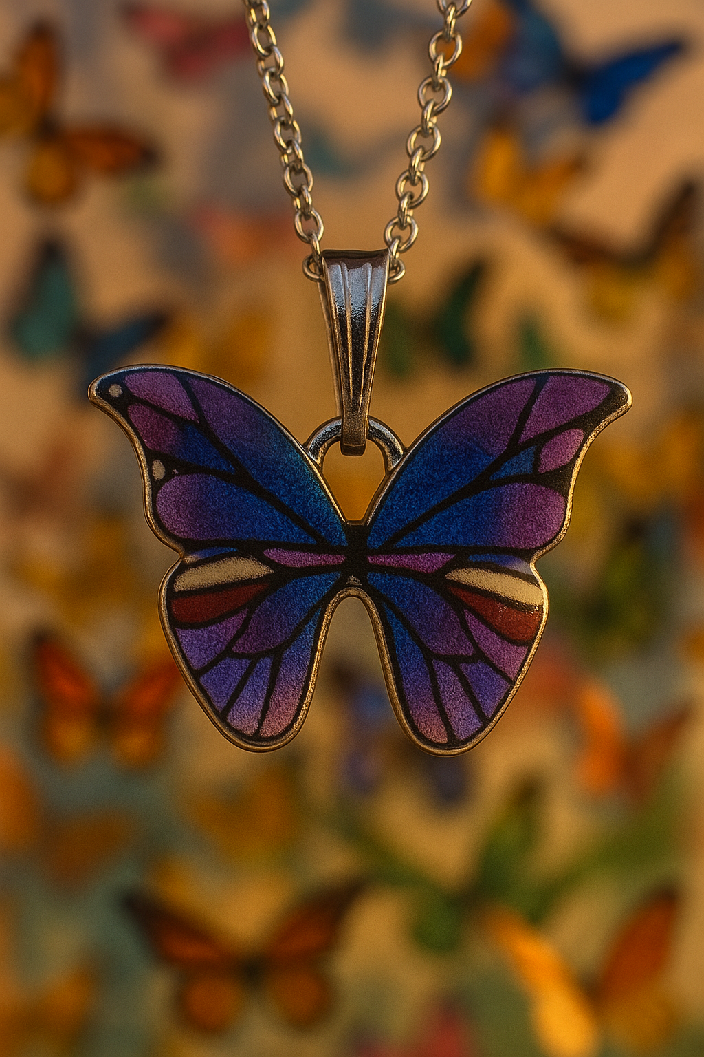 Whimsy Glow Butterfly Charm Chain