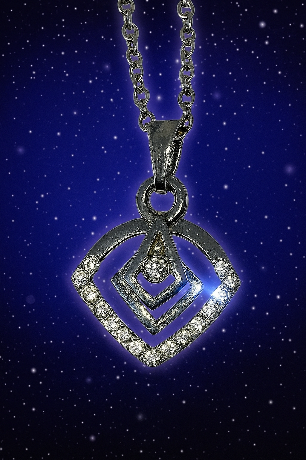 Radiant Square Diamond Pendant