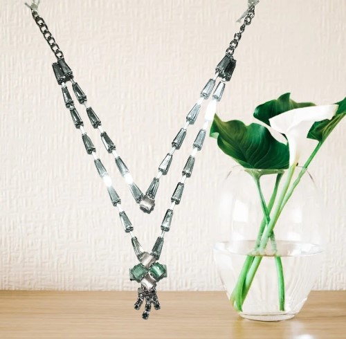 Radiant Green Charm Necklace