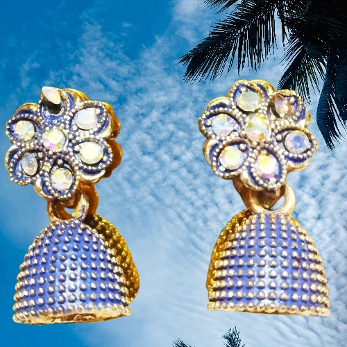 Azure Blossom Drops Earrings