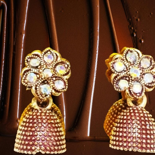 Golden Radiance Jhumkas