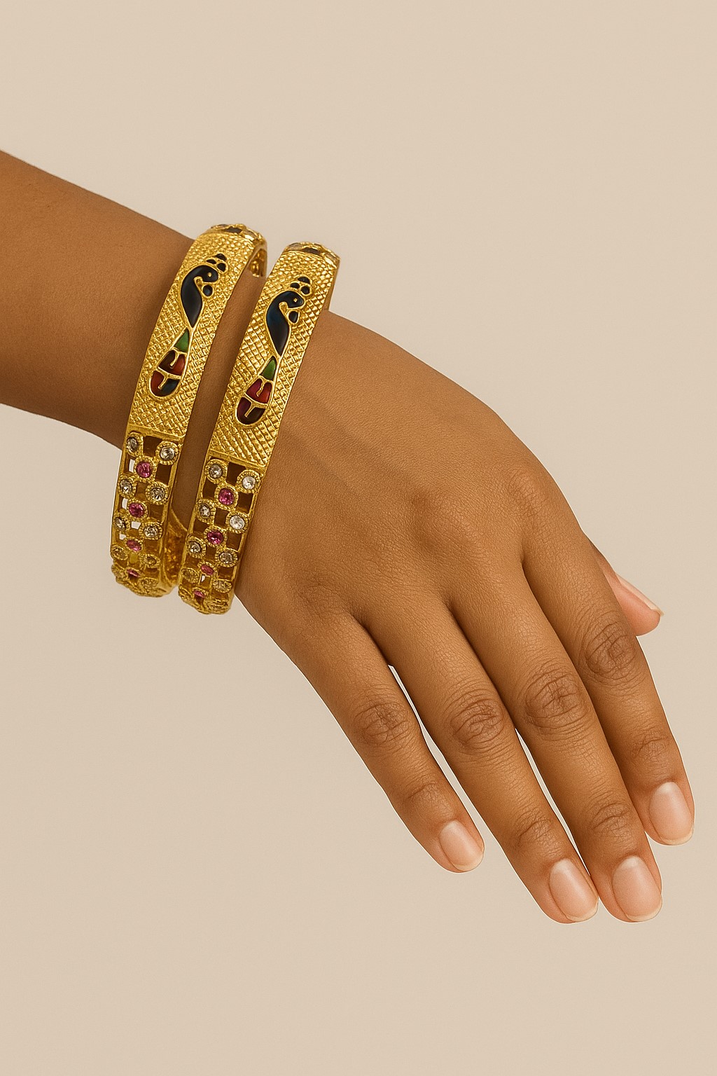 Peacock Elegance Bangles