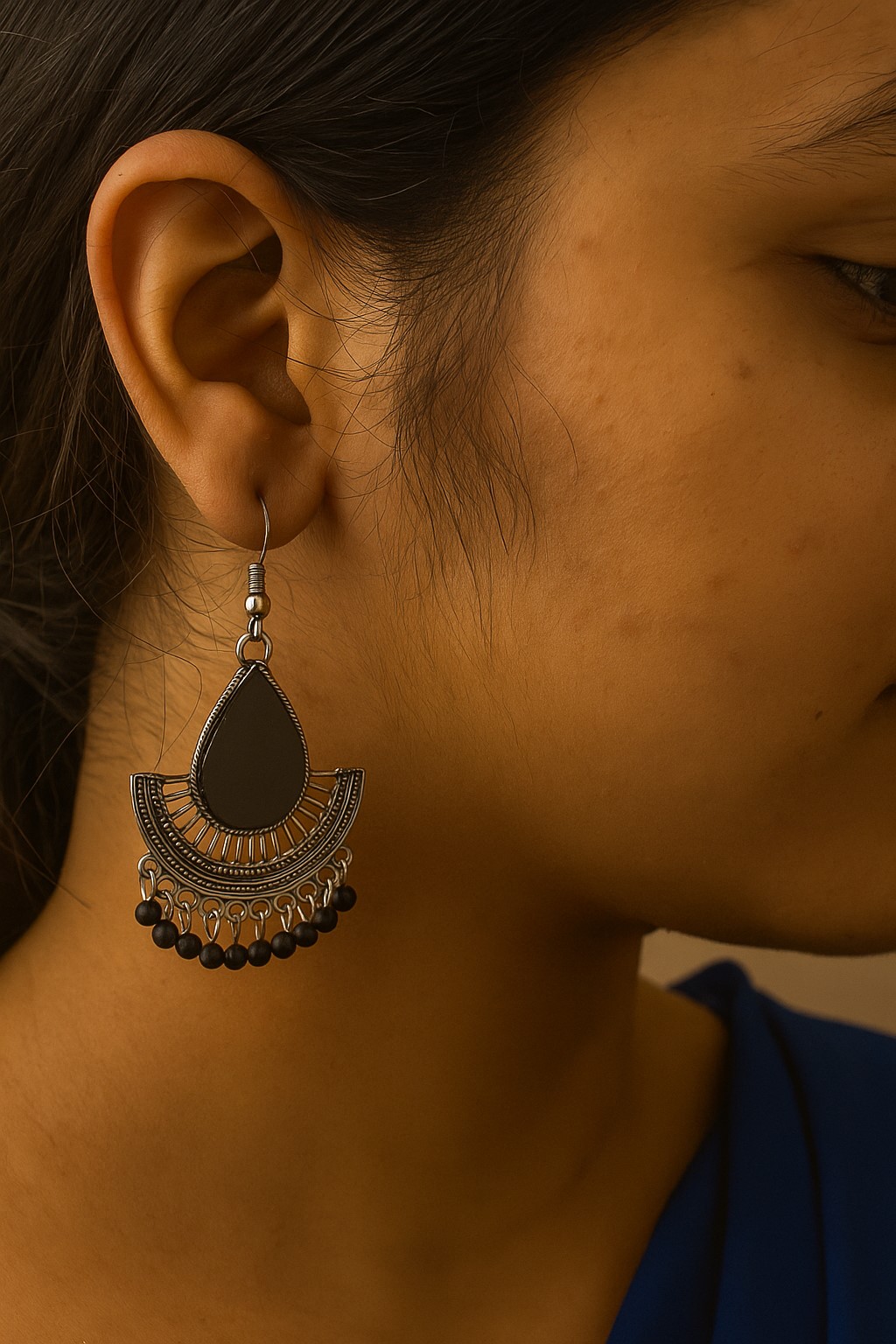 Sophistiqué Black & White Earrings