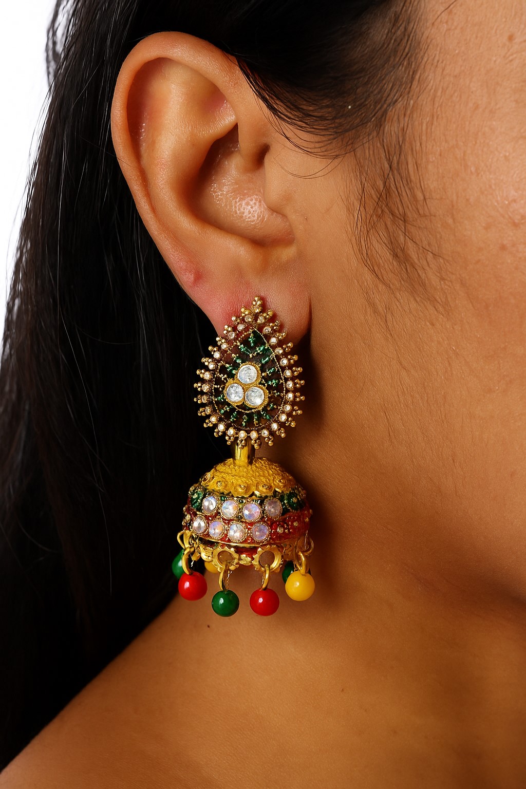 Colorful Charm Jhumki Earrings